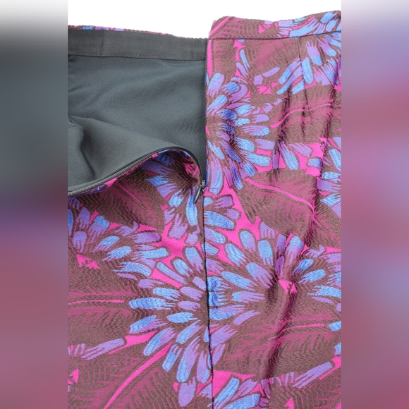 J.Crew Midnight Floral Jacquard Skirt C5911 Size 2 Embroidered Jewel Tones - Picture 3 of 9